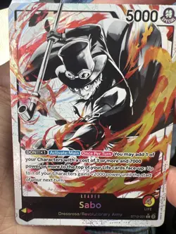 One Piece Card Game The Three Brothers ST13-001 Sabo Leader Alt Art Ink English - Image 2