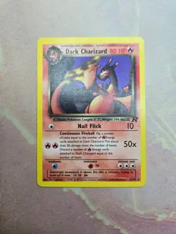 LP - Dark Charizard 21/82 Non-Holo Rare Team Rocket Pokemon Card - Image 1