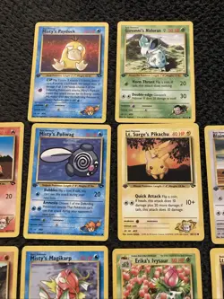 1st Edition Pokemon WOTC Lot Gym Challenge/Heroes With 14 Cards! LP-MP Condition - Image 4
