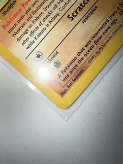 Pokemon TCG Kabuto Fossil 1st Edition Common Card 50/62 - Image 2