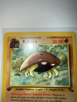 Pokemon TCG Kabuto Fossil 1st Edition Common Card 50/62 - Image 4