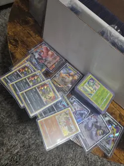 32 HOLO Pokemon Card Lot - Hits And Bulk With Top Loaders And Sleeves - Image 1