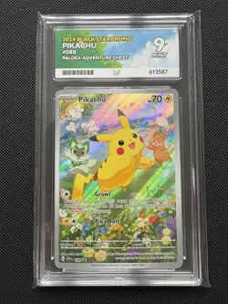 Ace Grading 9 Pikachu SVP088 Paldea Adventure Chest Promo Pokemon Card - Image 1