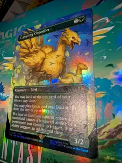 MTG Universe’s Beyond Final Fantasy Traveling Chocobo Borderless Track Foil NM - Image 3