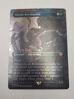 MTG Magic Lord Of The Rings Orcish Bowmasters Borderless FOIL - Image 1