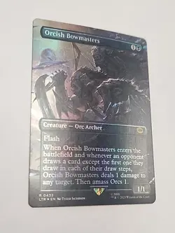 MTG Magic Lord Of The Rings Orcish Bowmasters Borderless FOIL - Image 2