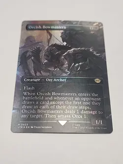MTG Magic Lord Of The Rings Orcish Bowmasters Borderless FOIL - Image 3