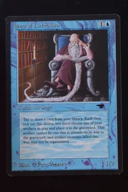 Magic The Gathering MTG SAGE OF LAT-NAM Antiquities LP Lightly Played - Image 1