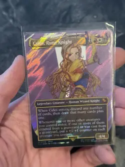 Celes, Rune Knight (Borderless) (Surge Foil) Commander: Final Fantasy Foil - Image 1
