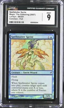 SPELLSTUTTER SPRITE Lorwyn Foil C CGC 9 MTG Rebecca Guay [Nostalgium] - Image 1