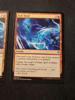 2x Bolt Bend 115/264 War Of The Spark One Slightly DMG See Detailed Pics - Image 3