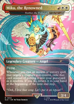 Near Mint x 1 Miku, the Renowned - Feather, the Redeemed - Rainbow Foil Secret L - Image 1