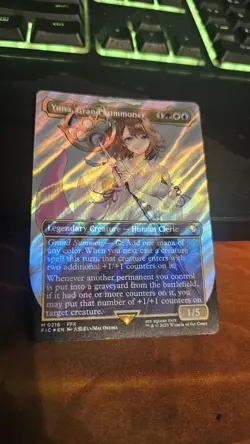 Yuna, Grand Summoner (Borderless) (Surge Foil) Commander: Final Fantasy Foil - Image 1