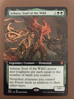 1x Ashaya, Soul of the Wild (Extended Art) 358 - Zendikar Rising NM x1 Unplayed - Image 1