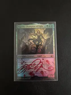 Sigarda, Champion Of light Airbrushed Bloodsplatter Signed Artist Proof! - Image 1