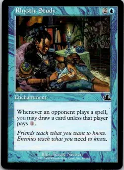 MTG Magic The Gathering Rhystic Study Prophecy Played See Scan B - Image 1