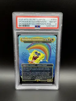 SpongeBob SquarePants MTG Secret Lair Rainbow Foil - PSA 8 | 2025 Magic - Image 1