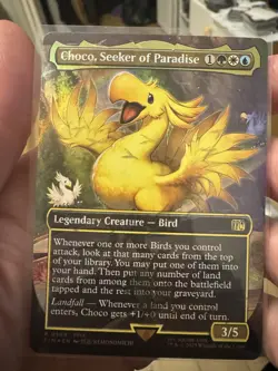 Choco, Seeker of Paradise 569 Borderless Chocobo Track Foil Final Fantasy MTG - Image 1