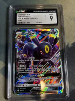 Umbreon GX 80/149 Sun Moon Holo CGC 9 MINT Pokemon 2017 Graded Free Shipping - Image 1