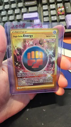 Single Strike Energy 183/163 Battle Styles NM Full Art Gold Secret Rare Pokemon - Image 1