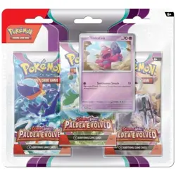 Pokemon TCG: Scarlet & Violet 2 - Paldea Evolved 3-Pack Booster Display Tinkatin - Image 1