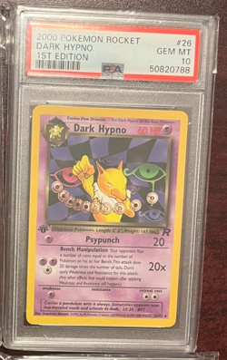 2000 Pokemon ~ Team Rocket ~ Dark Hypno 1st Edition #26 ~PSA 10 Gem Mint - Image 1