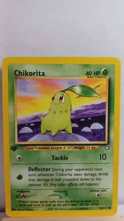 Chikorita 1st Edition [LP] - Pokemon TCG Neo Genesis 53/111 [Common] - Image 1