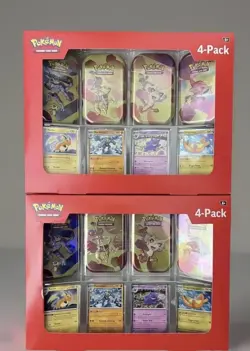 Pokemon Scarlet And Violet 151 Mini Tins 4 Tins 4 Promos Sams Club Lot of 4 Boxs - Image 1