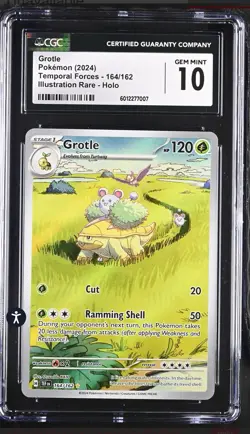 Grotle Pokemon Temporal Forces - 164/162 Illustration Rare - Holo GRADE 10! 🔥⚡ - Image 1
