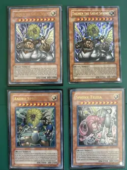 Yu-Gi-Oh! Sphinx Lot - 2x Theinen the Great, Andro Sphinx & Sphinx Teleia NM - Image 1