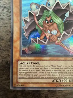 Toon Mermaid MRL-072 Unlimited Yu-Gi-Oh! - HP Damaged - Magic Ruler - Image 4