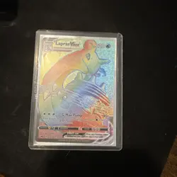 Lapras VMAX 203/202 Sword & Shield Rainbow Secret Rare Holo Pokemon Card NM - Image 1
