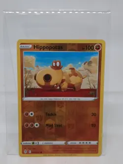 Hippopotas 84/203 Evolving Skies Reverse Holo Common Pokemon Card TCG 084/203 - Image 1