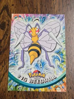 Pokemon Card Beedrill #15 TOPPS Series 1 3rd Print Green Label - Image 1