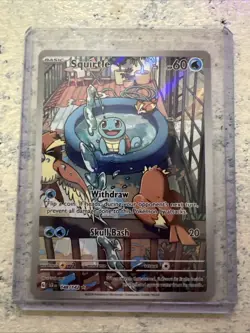 Squirtle 148/142 Stellar Crown Illustration Rare 2024 Pokemon TCG Card - Image 1