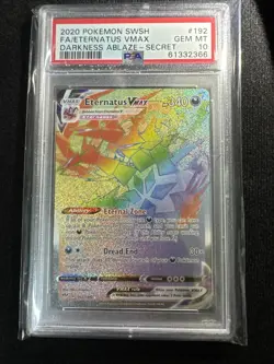 Pokemon TCG Eternatus VMAX Darkness Ablaze Card 117/189 PSA 10 Gem Mint - Image 1