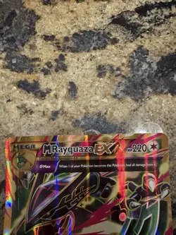 Pokemon TCG Mega M Rayquaza EX Holo Jumbo Card 98/98 XY - Image 5