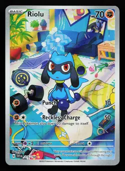 Riolu 215/198 Illustration Rare Scarlet & Violet Base Set Pokemon Card - Image 1