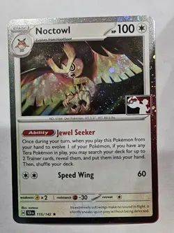 Noctowl 115/142 (Cosmos Holo) SCR Play! Prize Pack English Pokemon Card NM - Image 1