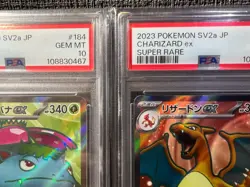 PSA 10 Charizard Venusaur Blastoise SR 185/165 SEQ Set Pokemon Card 151 GEM MINT - Image 3