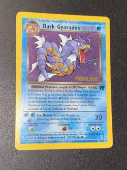 Dark Gyarados PreRelease 8/82 Promo Holo Team Rocket Pokemon Card Near Mint NM - Image 2