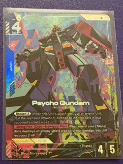 Psycho Gundam LR+ Alt Art GD02-001 Dual Impact Gundam TCG Card Game - Image 1