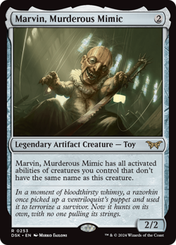 x4 Marvin, Murderous Mimic DSK Duskmourn MTG 253 RARE M/NM 4x - Image 1