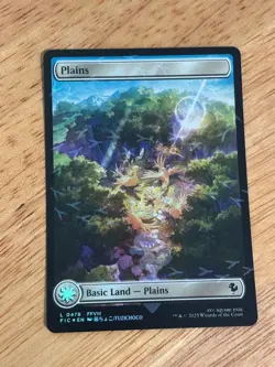 Basic Land - Plains - Chocobo Track FOIL MTG Final Fantasy Full Art - Image 1