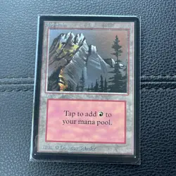 Magic the Gathering MTG Mountain v.2 (Light) Beta NM - Image 1
