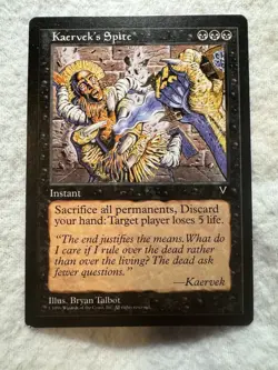MTG - Kaervek's Spite - Visions - LP - Free Shipping! - Image 1