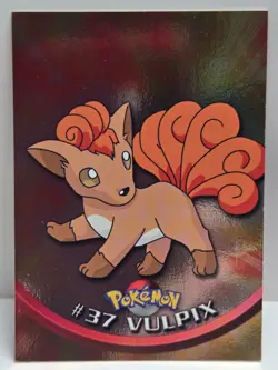 #37 Vulpix 1999 Topps Chrome Pokemon Card Series 1 Blue Logo - NM - US Seller - Image 1