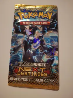 Pokemon TCG Black And White Next Destinies Booster Pack Open/Empty Zekrom - Image 1