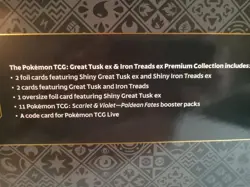 POKEMON TCG PALDEAN FATES GREAT TUSK IRON THREAD EX PREMIUM COLLECTION NEW - Image 4