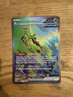 Pokemon TCG Iron Leaves EX 203/162 S&V Temporal Forces SIR Near Mint + Condition - Image 2